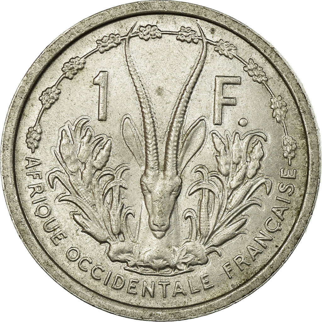 Coin, French West Africa, Franc, 1955, Paris, EF(40-45), Aluminum, KM:3