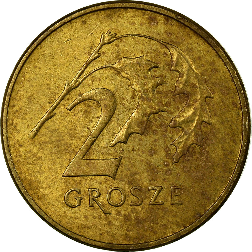 Coin, Poland, 2 Grosze, 2008, Warsaw, VF(30-35), Brass, KM:277