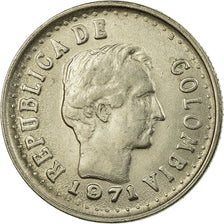 Coin, Colombia, 20 Centavos, 1971, EF(40-45), Nickel Clad Steel, KM:245