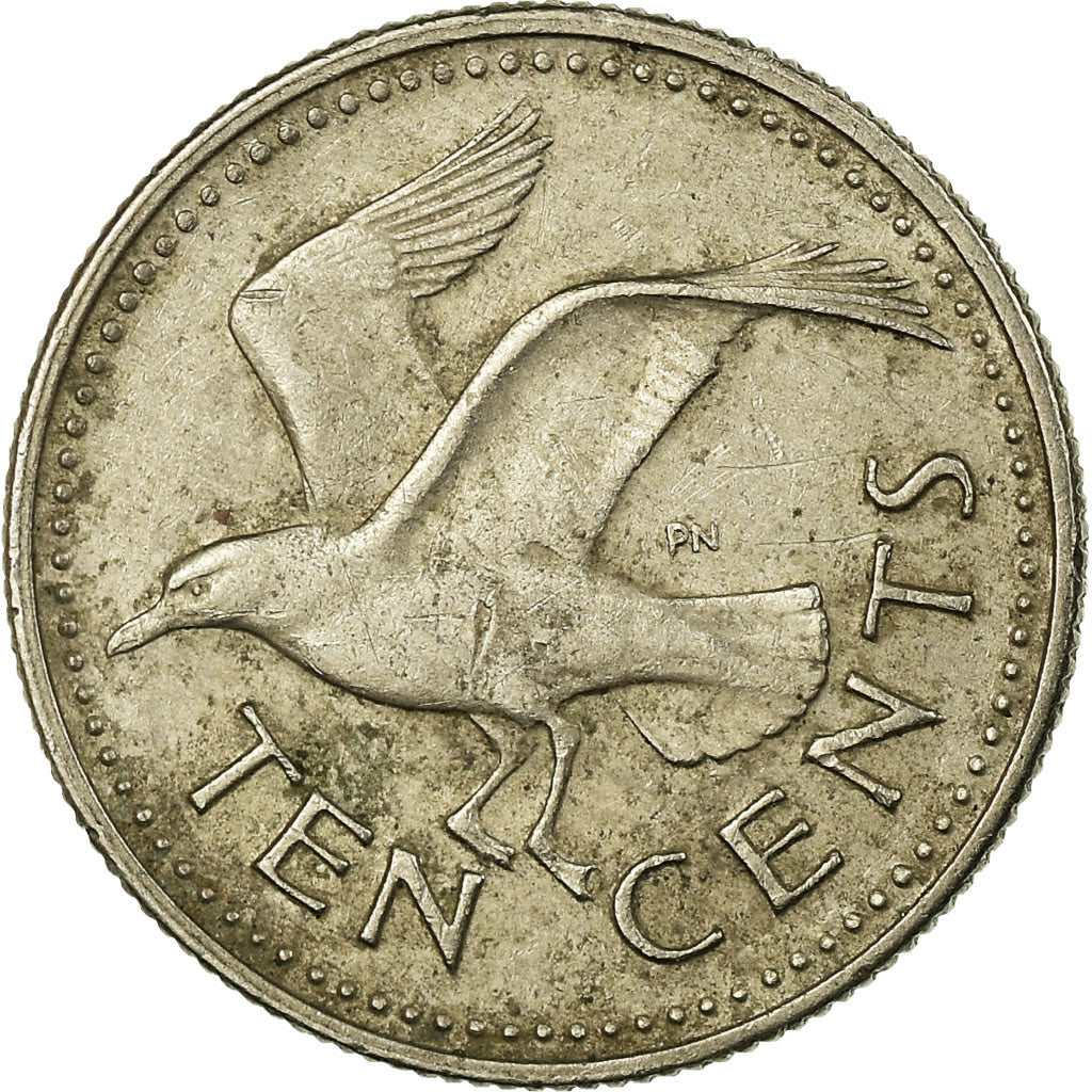 Moeda, Barbados, 10 Cents, 1973, Franklin Mint, VF(30-35), Cobre-níquel, KM:12