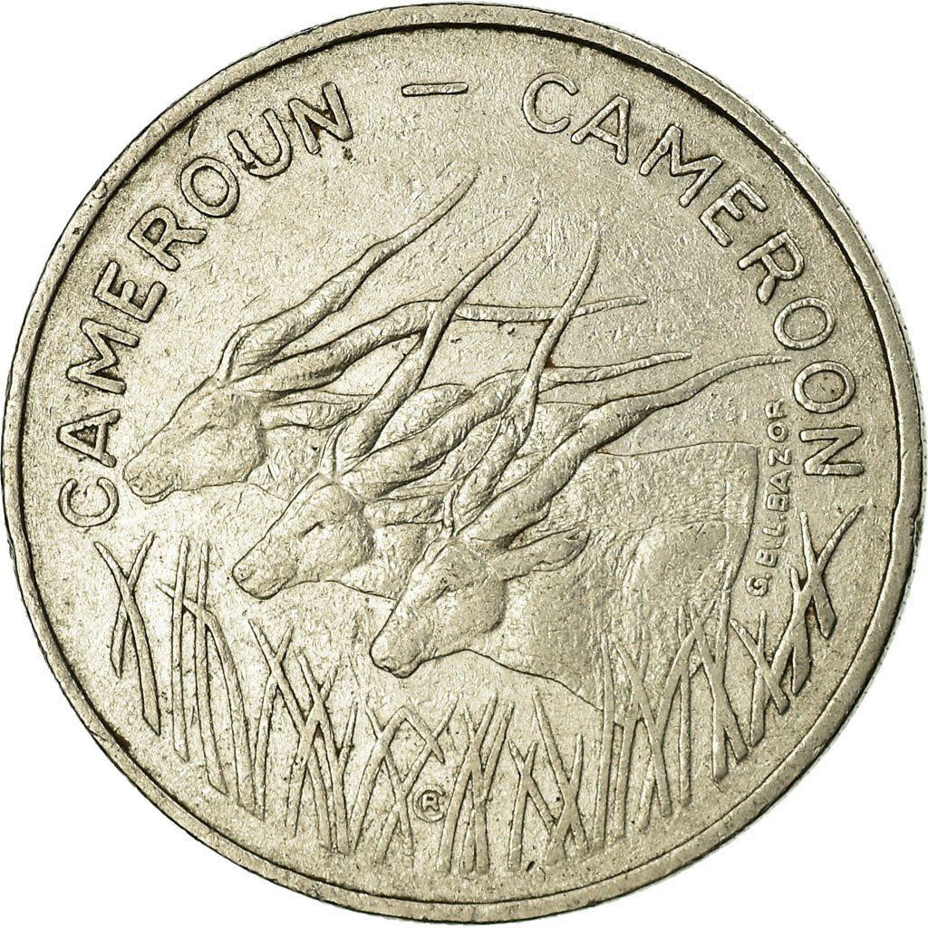 Coin, Cameroon, 100 Francs, 1975, Paris, EF(40-45), Nickel, KM:17