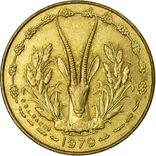Coin, West African States, 5 Francs, 1979, Paris, AU(55-58)