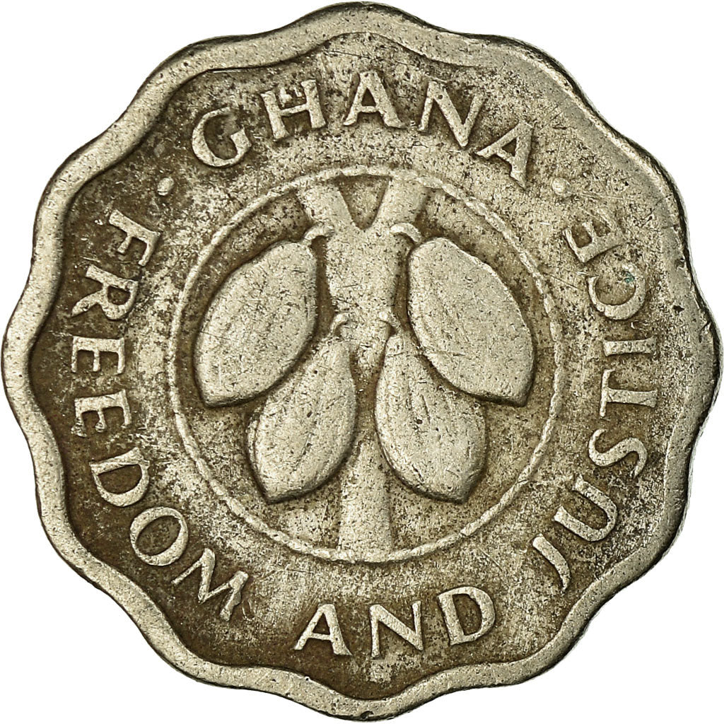 Coin, Ghana, 2-1/2 Pesewas, 1967, VF(30-35), Copper-nickel, KM:14
