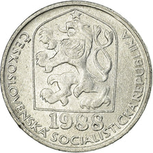 Coin, Czechoslovakia, 5 Haleru, 1988, EF(40-45), Aluminum, KM:86