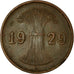Coin, GERMANY, WEIMAR REPUBLIC, Reichspfennig, 1929, Berlin, EF(40-45), Bronze