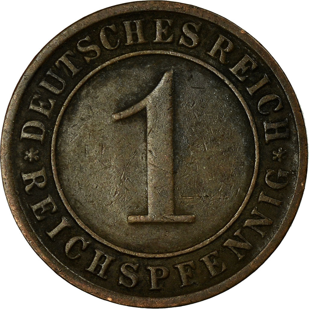 Coin, GERMANY, WEIMAR REPUBLIC, Reichspfennig, 1927, Stuttgart, EF(40-45)