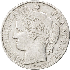 FRANCE, Cérès, 50 Centimes, 1887, Paris, KM #834.1, EF(40-45), Silver, 18, 2.46