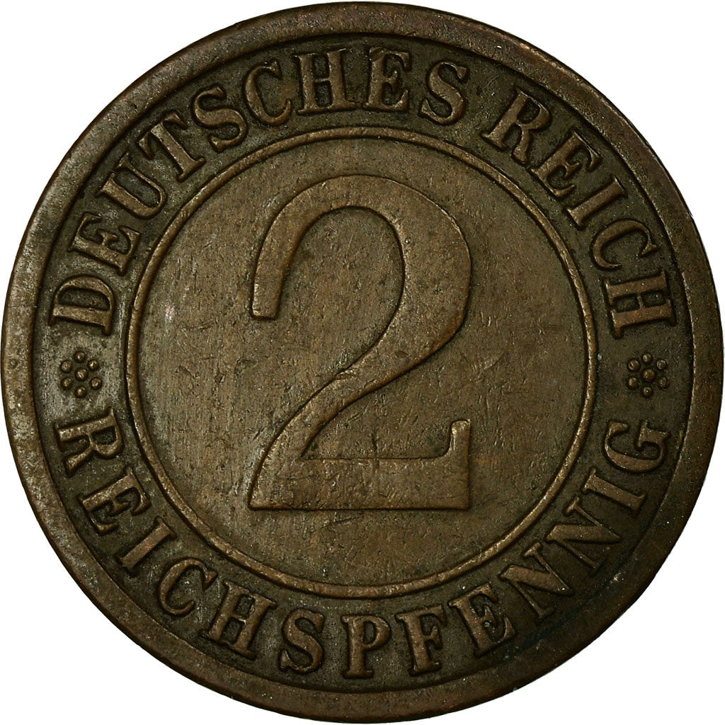 Coin, GERMANY, WEIMAR REPUBLIC, 2 Reichspfennig, 1936, Stuttgart, EF(40-45)