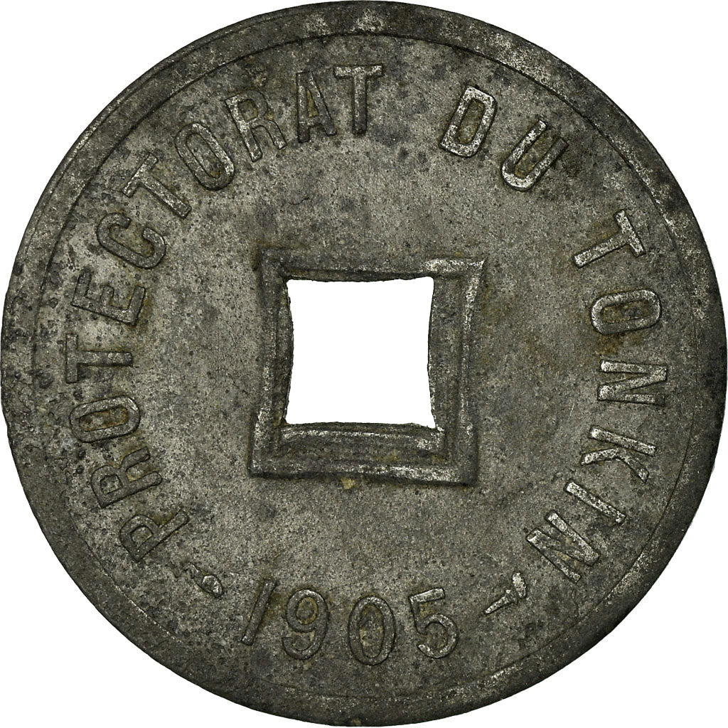 Moneta, Tonchino, 1/600 Piastre, 1905, Paris, MB+, Zinco, KM:1