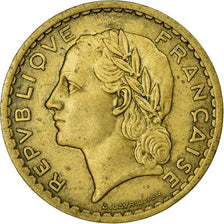 Coin, France, Lavrillier, 5 Francs, 1945, Castelsarrasin, VF(30-35)
