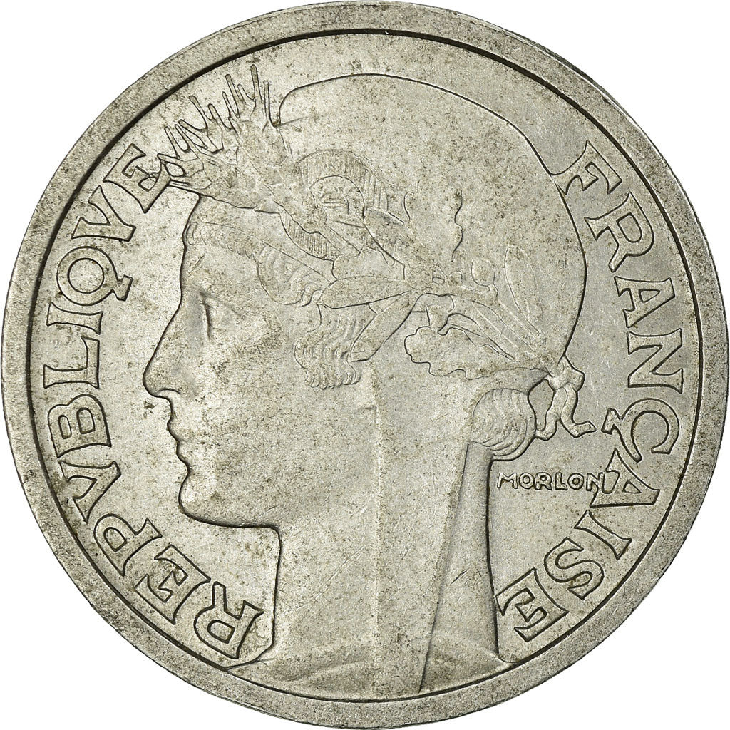 Coin, France, Morlon, 2 Francs, 1959, Paris, AU(50-53), Aluminum, KM:886a.1