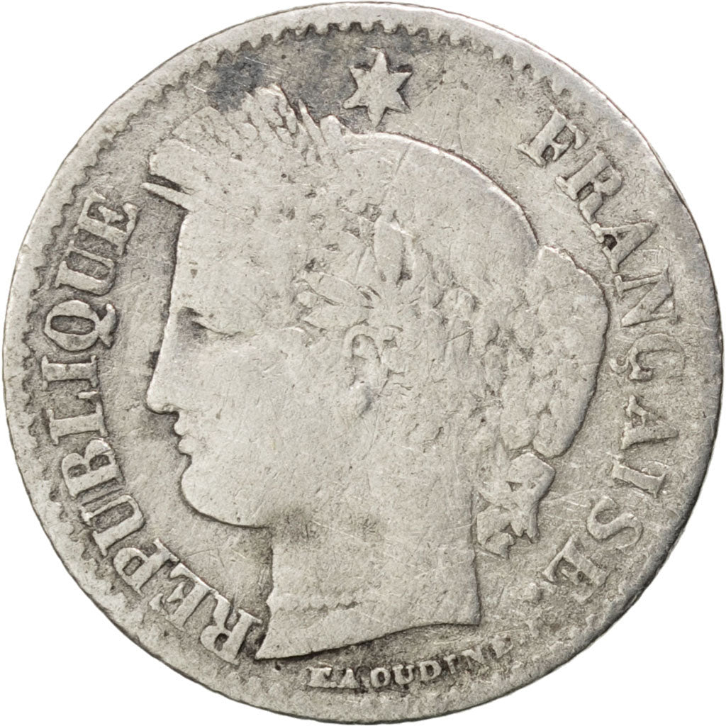 FRANCE, Cérès, 20 Centimes, 1851, Paris, KM #758.1, VF(20-25), Silver, Gadoury #