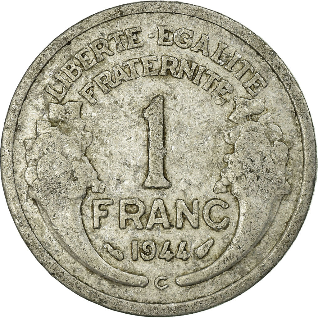 Münze, Frankreich, Morlon, Franc, 1944, Castelsarrasin, S, Aluminium