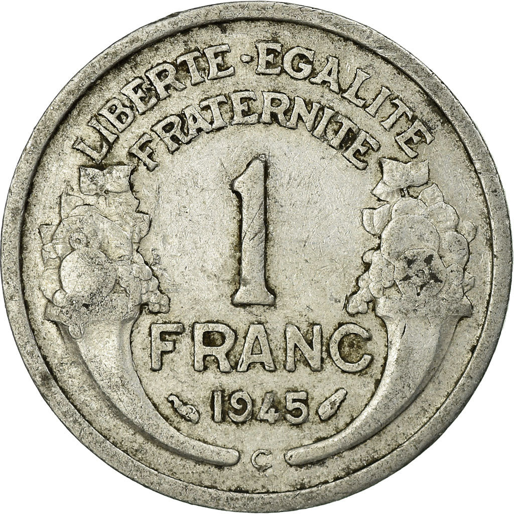 Moeda, França, Morlon, Franc, 1945, Castelsarrasin, VF(20-25), Alumínio