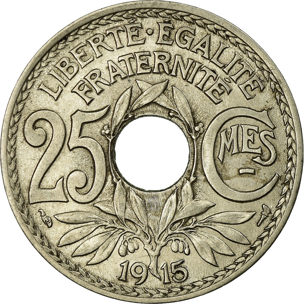 Moneda, Francia, Lindauer, 25 Centimes, 1915, EBC, Níquel, KM:867, Gadoury:379