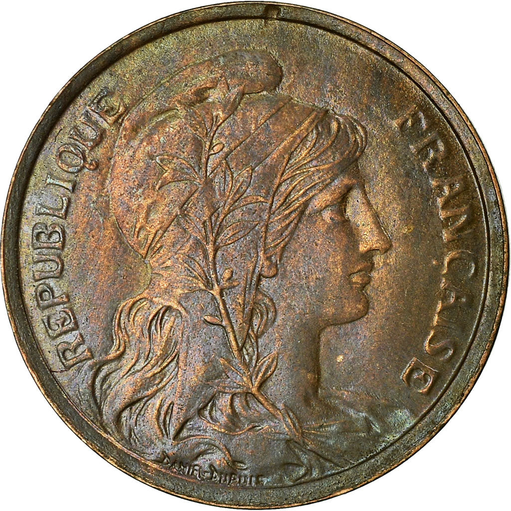 Moeda, França, Dupuis, 2 Centimes, 1920, Paris, AU(55-58), Bronze, KM:841