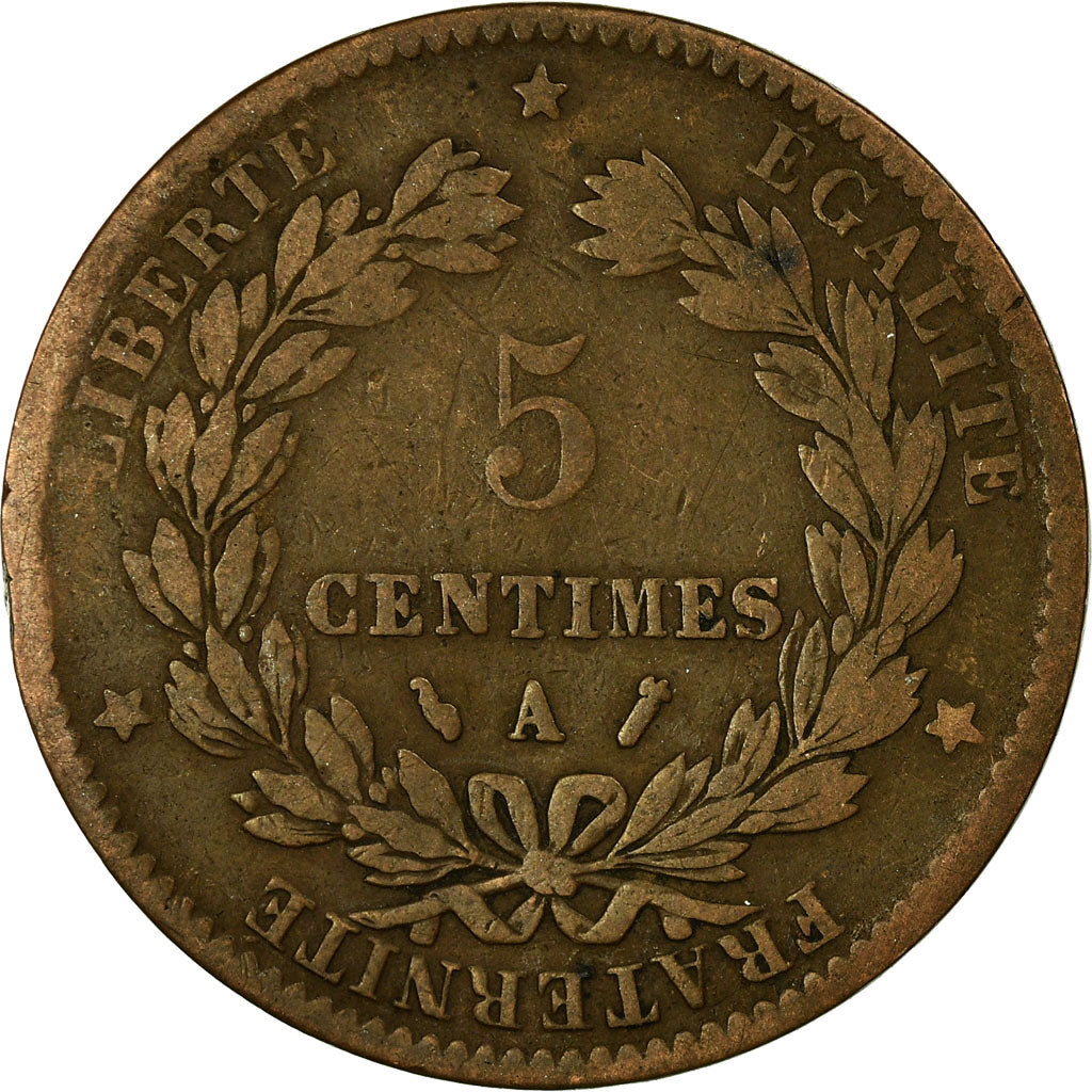 Coin, France, Cérès, 5 Centimes, 1884, Paris, VF(30-35), Bronze, KM:821.1