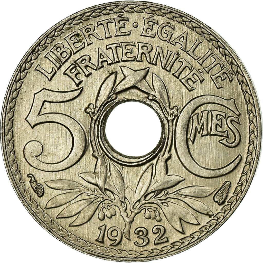 Coin, France, Lindauer, 5 Centimes, 1932, Paris, MS(63), Copper-nickel, KM:875