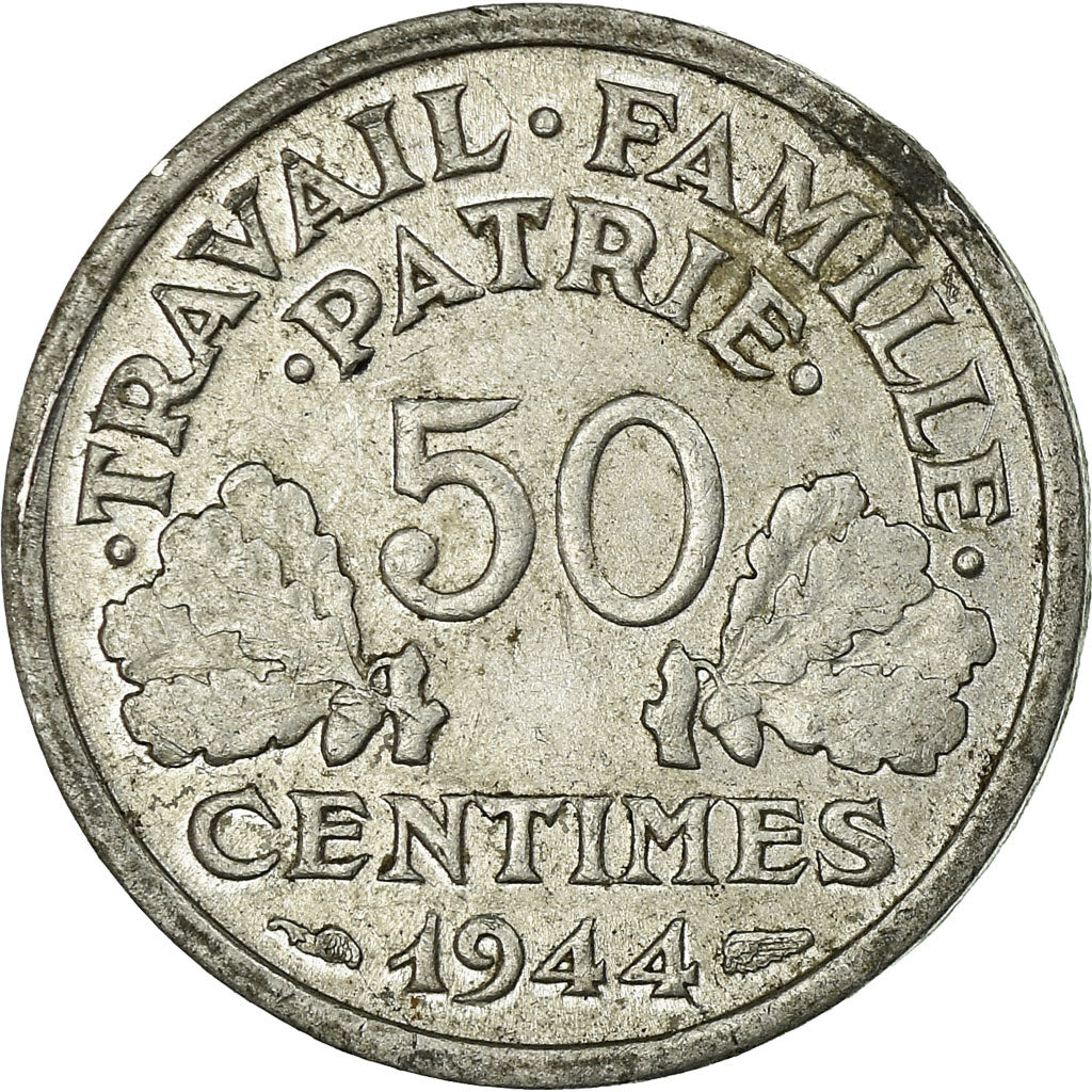 Coin, France, Morlon, 50 Centimes, 1944, Beaumont - Le Roger, EF(40-45)
