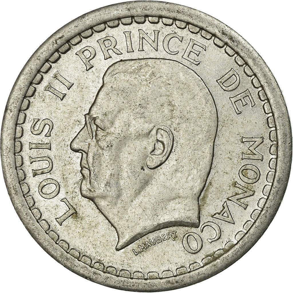 Moneta, Monaco, Louis II, 2 Francs, Undated (1943), Poissy, EF(40-45)