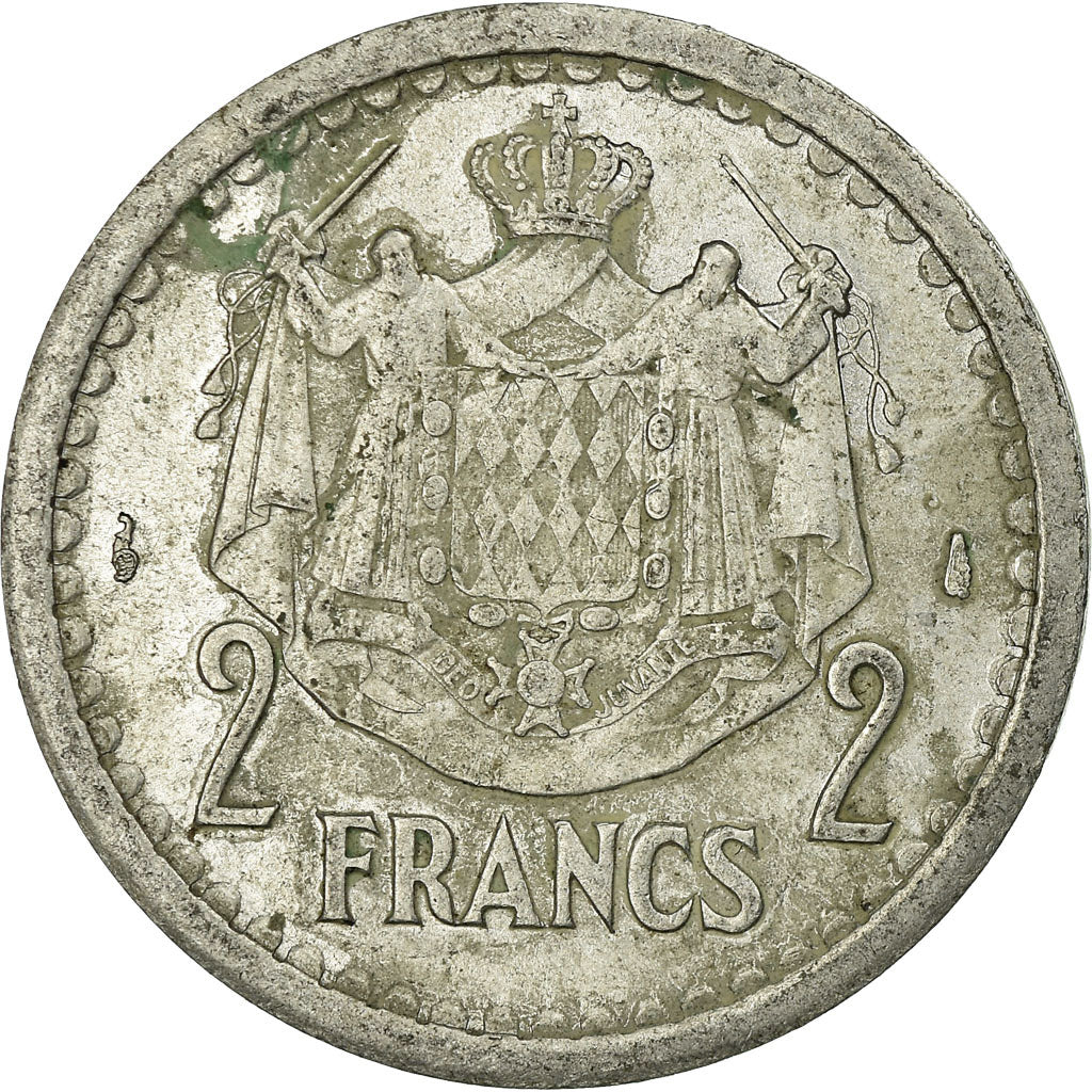 Moneta, Monaco, Louis II, 2 Francs, Undated (1943), Poissy, EF(40-45)