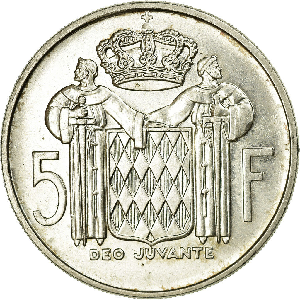 Coin, Monaco, Rainier III, 5 Francs, 1966, EF(40-45), Silver, KM:141, Gadoury:MC