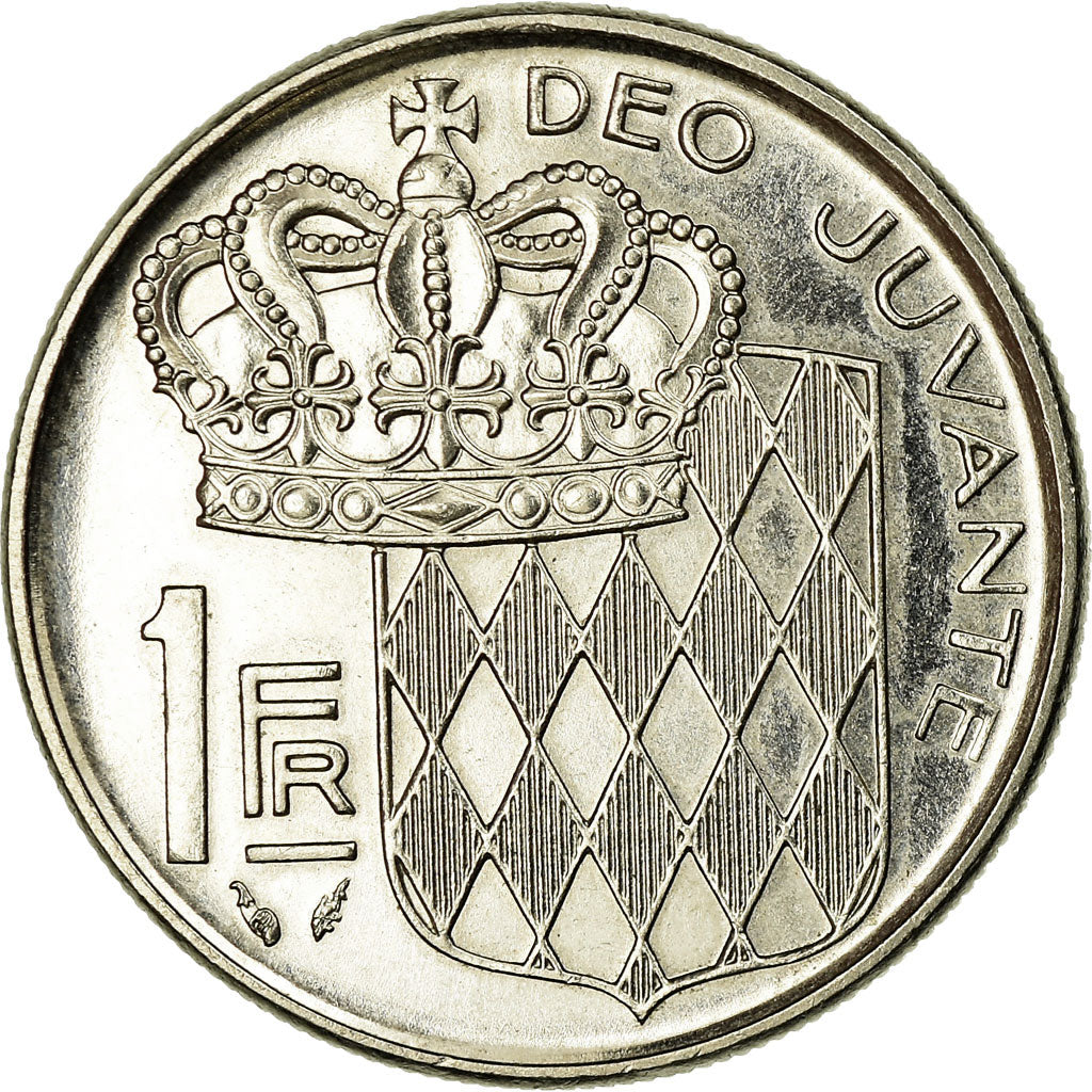 Coin, Monaco, Rainier III, Franc, 1986, EF(40-45), Nickel, KM:140, Gadoury:MC