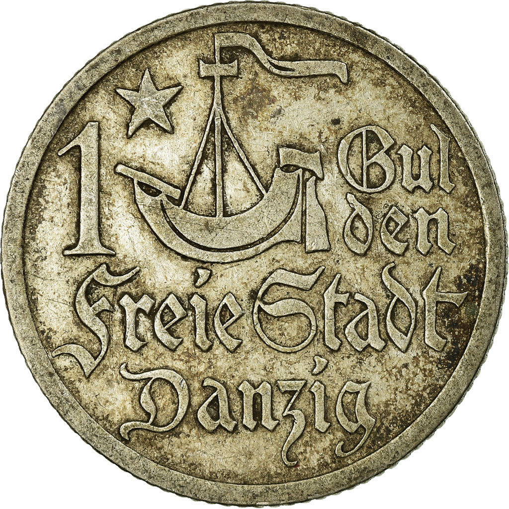 Coin, DANZIG, Gulden, 1923, Warsaw, EF(40-45), Silver, KM:145