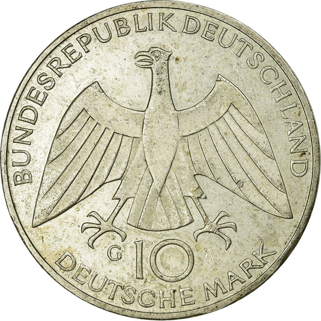 Monnaie, République fédérale allemande, 10 Mark, 1972, Karlsruhe, TTB