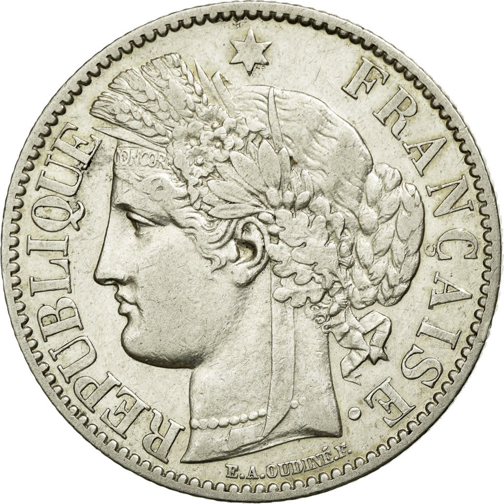 Coin, France, Cérès, 2 Francs, 1871, Paris, EF(40-45), Silver, KM:817.1