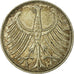 Coin, GERMANY - FEDERAL REPUBLIC, 5 Mark, 1966, Stuttgart, VF(30-35), Silver