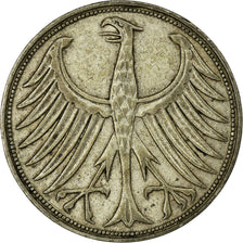 Coin, GERMANY - FEDERAL REPUBLIC, 5 Mark, 1951, Stuttgart, VF(30-35), Silver