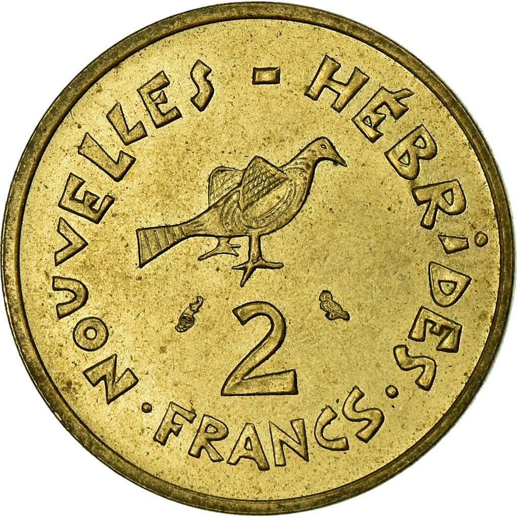Coin, New Hebrides, 2 Francs, 1970, Paris, EF(40-45), Nickel-brass, KM:5.1
