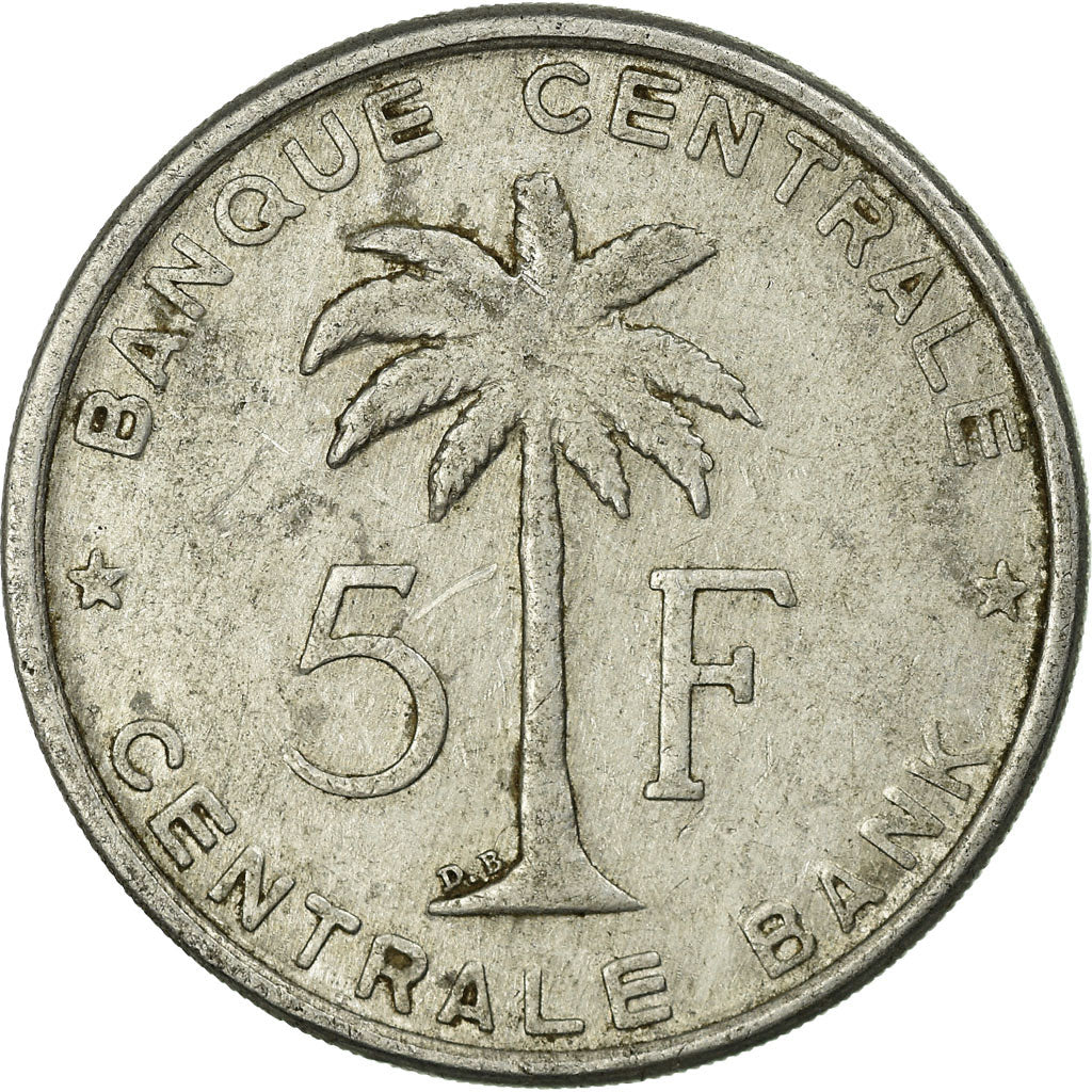 Moneta, Congo belga, RUANDA-URUNDI, 5 Francs, 1956, BB, Alluminio, KM:3