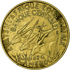 Coin, Cameroon, 5 Francs, 1970, Paris, EF(40-45), Aluminum-Bronze, KM:10
