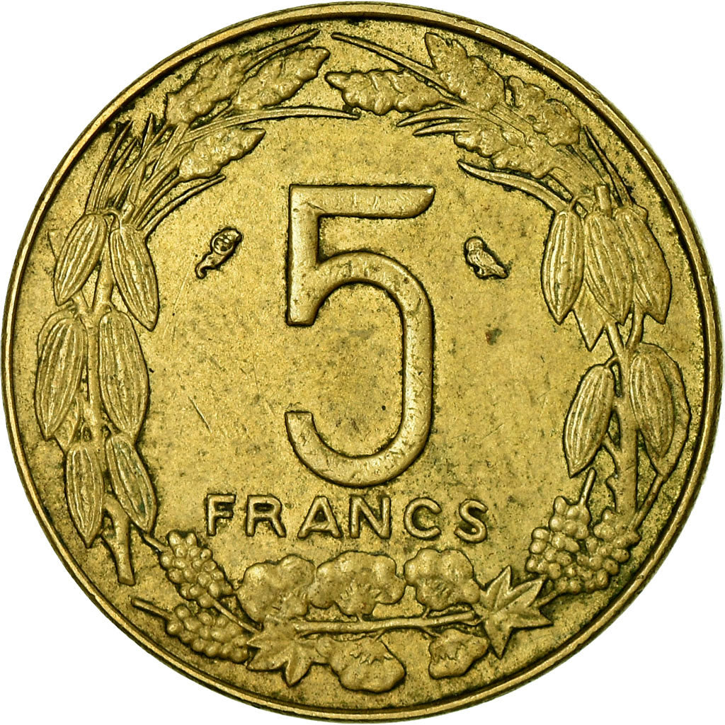 Coin, Cameroon, 5 Francs, 1970, Paris, EF(40-45), Aluminum-Bronze, KM:10