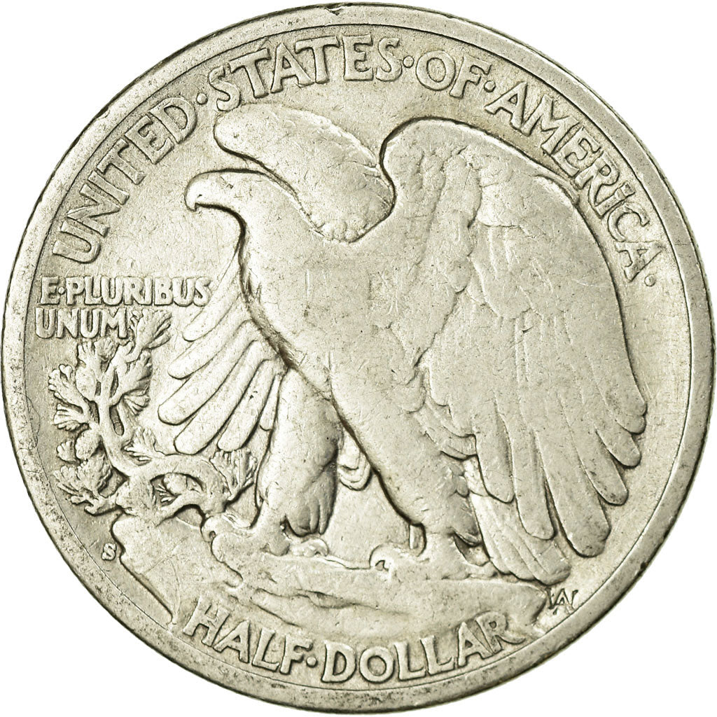 Coin, United States, Walking Liberty Half Dollar, Half Dollar, 1944, U.S. Mint