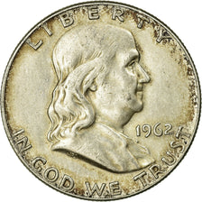 Coin, United States, Franklin Half Dollar, Half Dollar, 1962, U.S. Mint, Denver