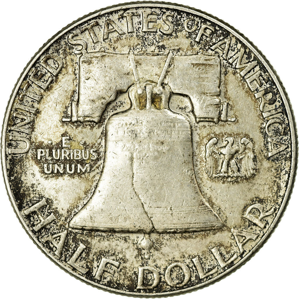 Coin, United States, Franklin Half Dollar, Half Dollar, 1962, U.S. Mint, Denver