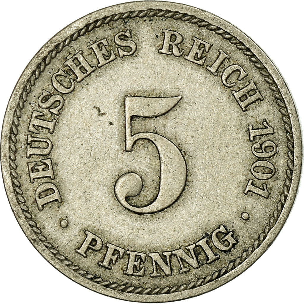Monnaie, GERMANY - EMPIRE, Wilhelm II, 5 Pfennig, 1901, Stuttgart, TTB