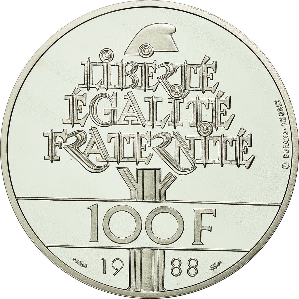 Coin, France, 100 Francs, 1988, BE, MS(65-70), Silver, KM:966a, Gadoury:903