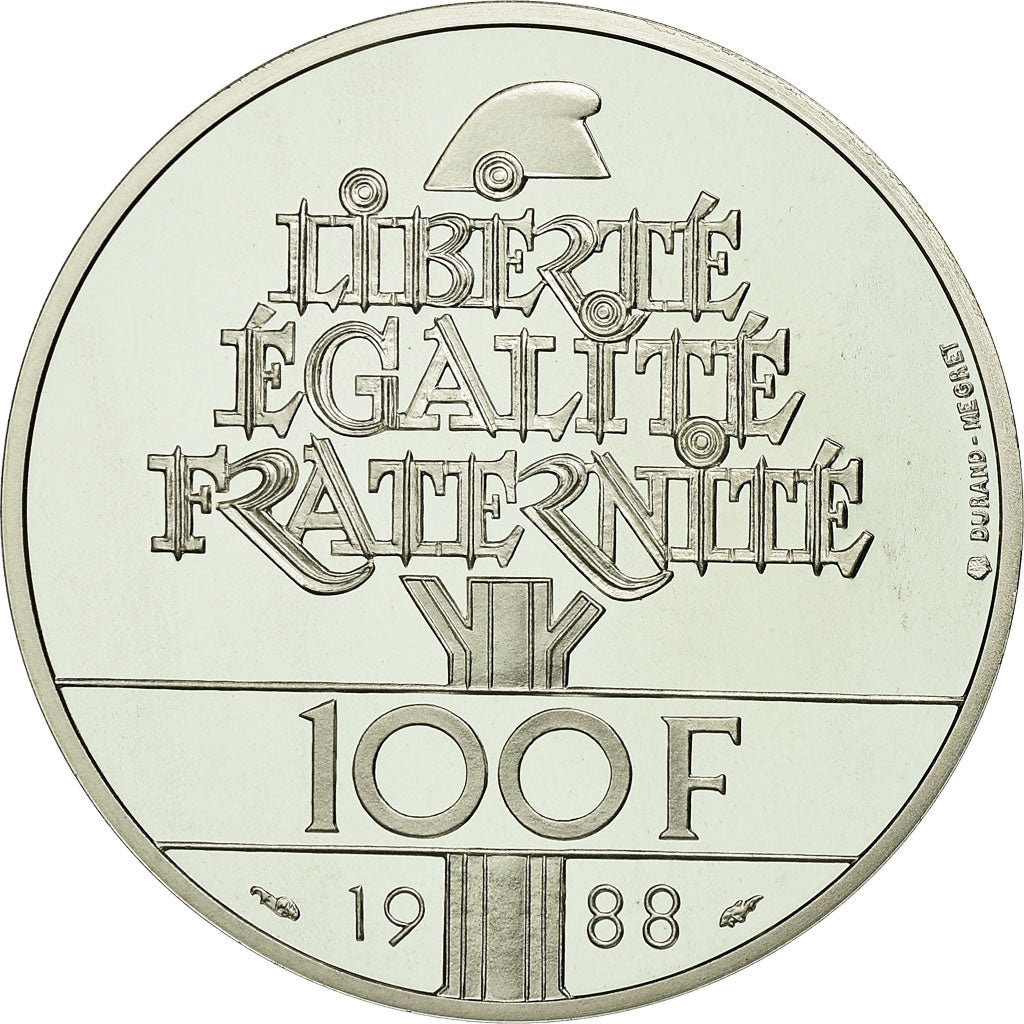 Coin, France, 100 Francs, 1988, BE, MS(65-70), Silver, KM:966a, Gadoury:903