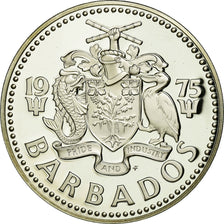 Coin, Barbados, 10 Dollars, 1975, Franklin Mint, Proof, MS(65-70), Silver