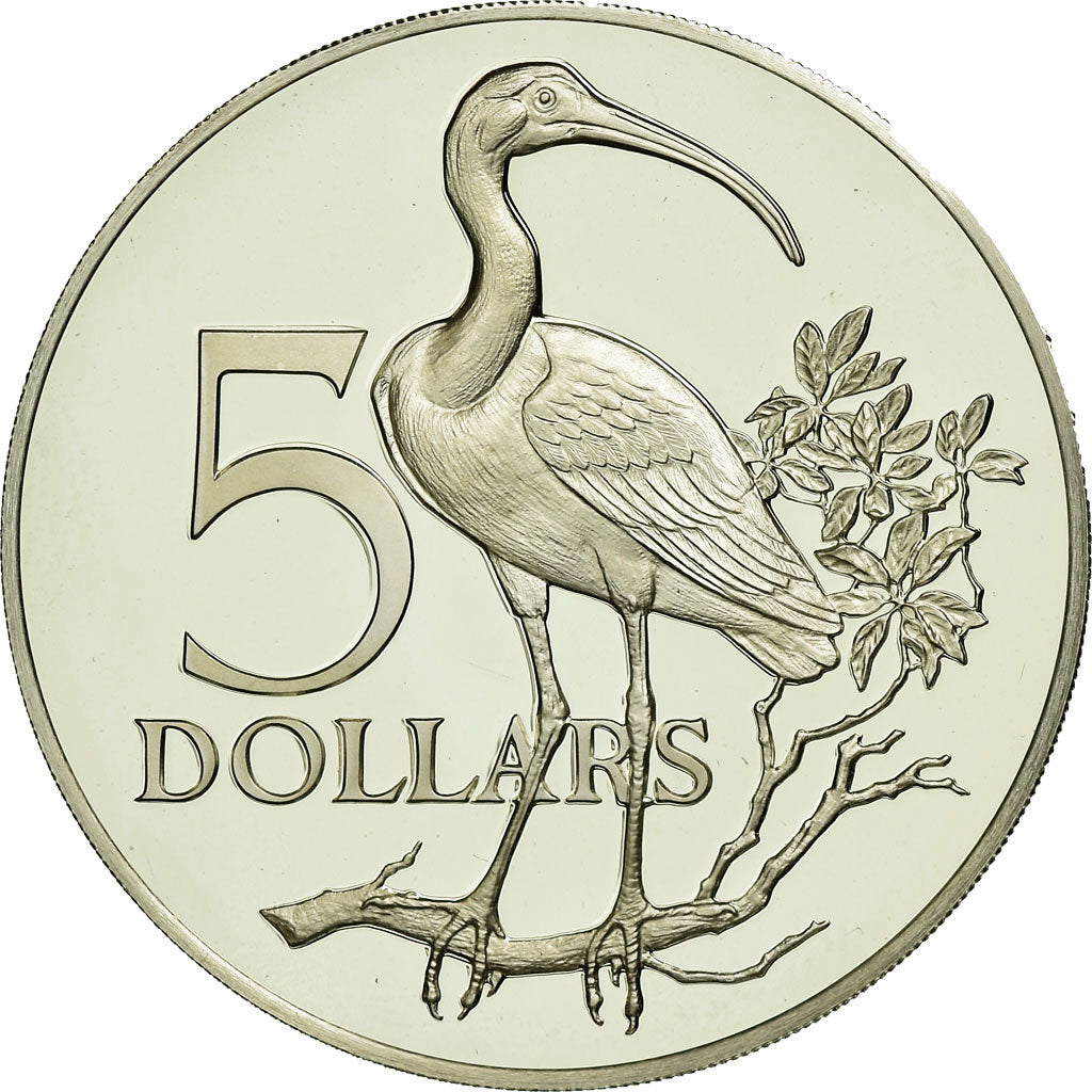 Coin, TRINIDAD & TOBAGO, 5 Dollars, 1975, Franklin Mint, Proof, MS(65-70)