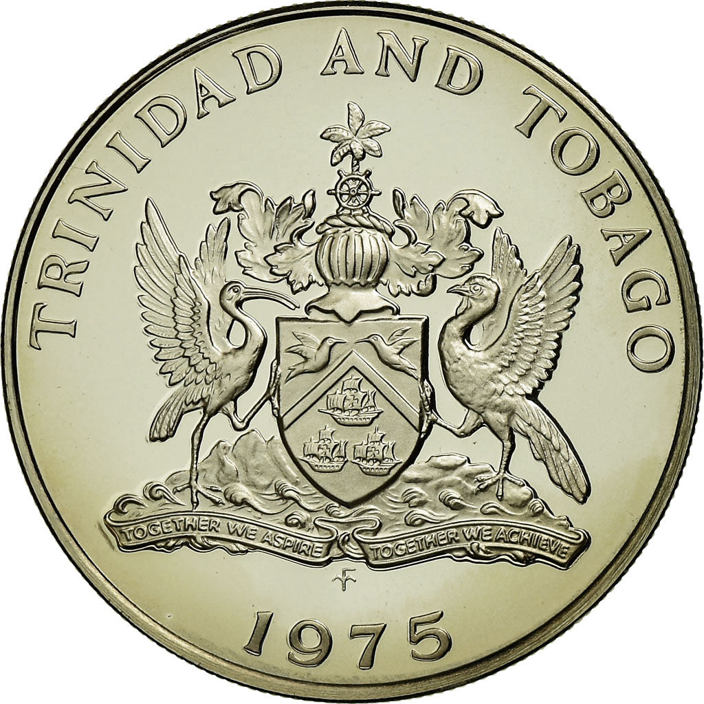 Coin, TRINIDAD & TOBAGO, 50 Cents, 1975, Franklin Mint, MS(65-70)