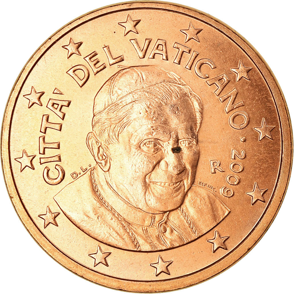 CITTÀ DEL VATICANO, 5 Euro Cent, 2009, SPL, Acciaio placcato rame, KM:377