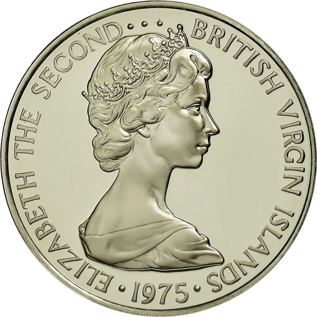 Coin, BRITISH VIRGIN ISLANDS, Elizabeth II, 50 Cents, 1975, Franklin Mint