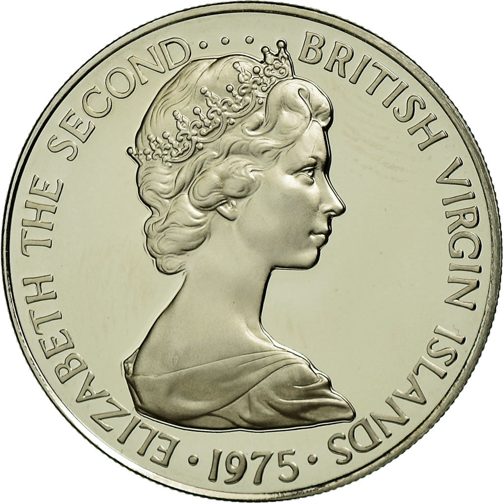 Coin, BRITISH VIRGIN ISLANDS, Elizabeth II, 25 Cents, 1975, Franklin Mint