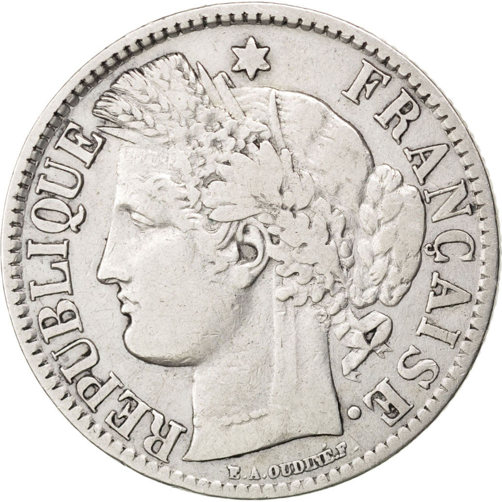 Gouvernement Défense Nationale, 2 Francs Cérès sans légende, 1870, Bordeaux, KM 