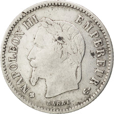 FRANCE, Napoléon III, 20 Centimes, 1868, Strasbourg, KM #808.2, VF(30-35), S...